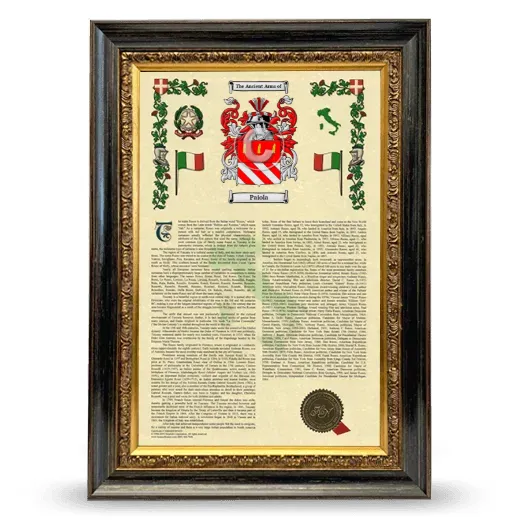 Paiola Armorial History Framed - Heirloom