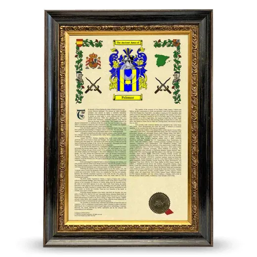 Palomar Armorial History Framed - Heirloom