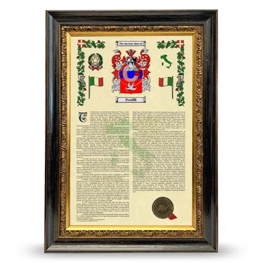 Pamfili Armorial History Framed - Heirloom