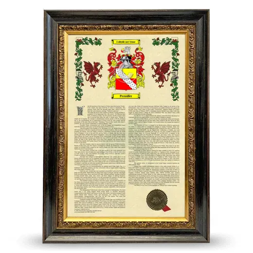 Pannifer Armorial History Framed - Heirloom