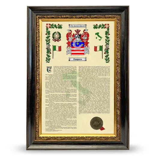 Panquera Armorial History Framed - Heirloom