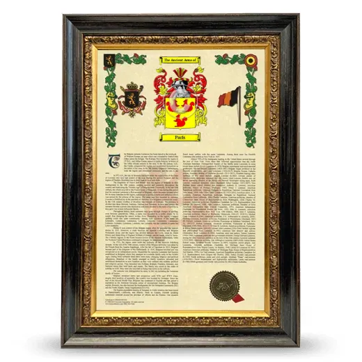 Paris Armorial History Framed - Heirloom