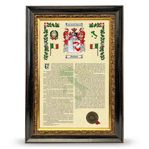 Pascucci Armorial History Framed - Heirloom