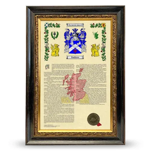 Paulsson Armorial History Framed - Heirloom