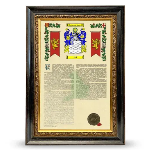 Pell Armorial History Framed - Heirloom