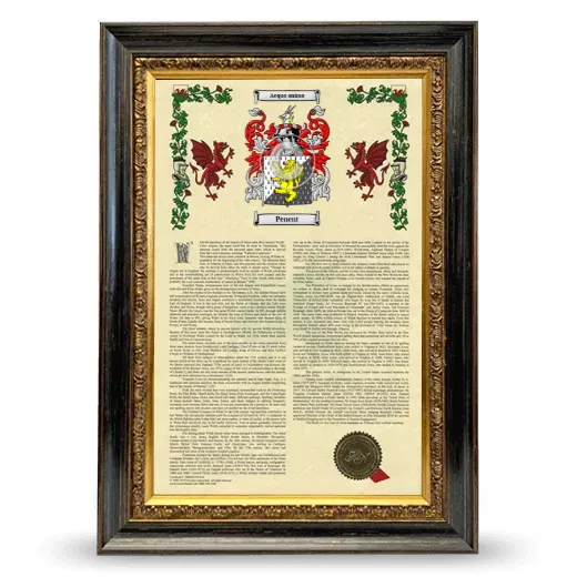 Penent Armorial History Framed - Heirloom