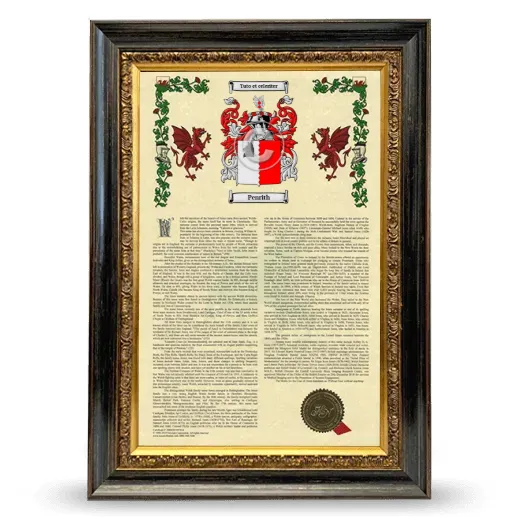 Penrith Armorial History Framed - Heirloom