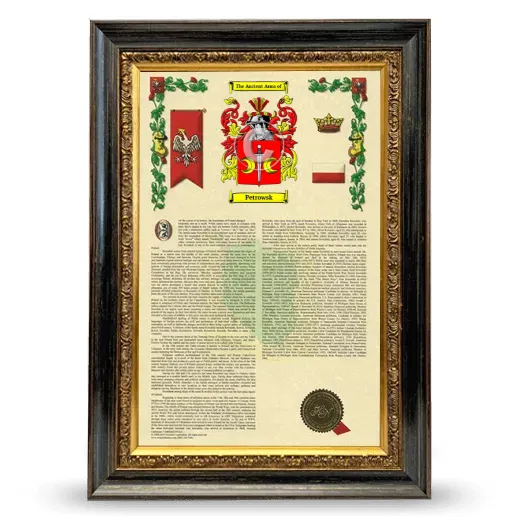 Petrowsk Armorial History Framed - Heirloom