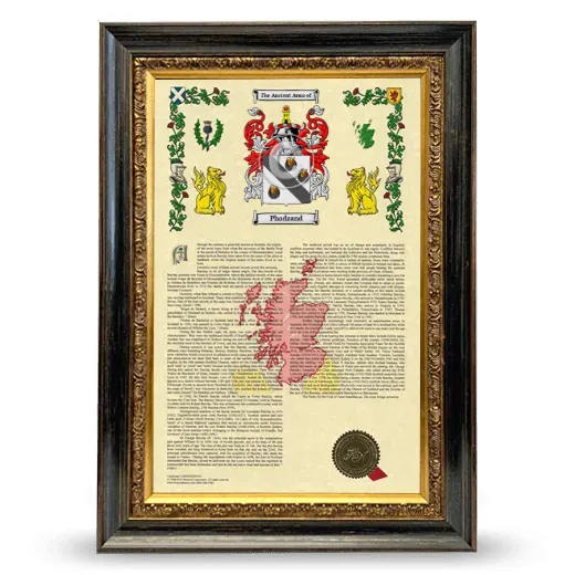 Phadzand Armorial History Framed - Heirloom