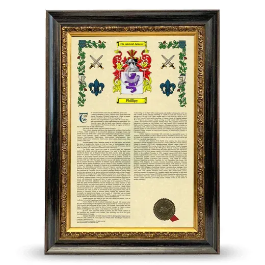 Phillipy Armorial History Framed - Heirloom