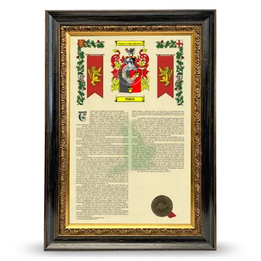 Pidich Armorial History Framed - Heirloom