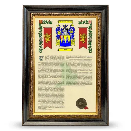 Pills Armorial History Framed - Heirloom