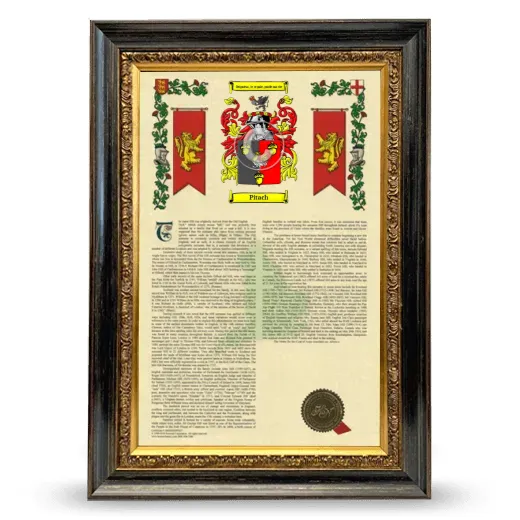 Pitach Armorial History Framed - Heirloom