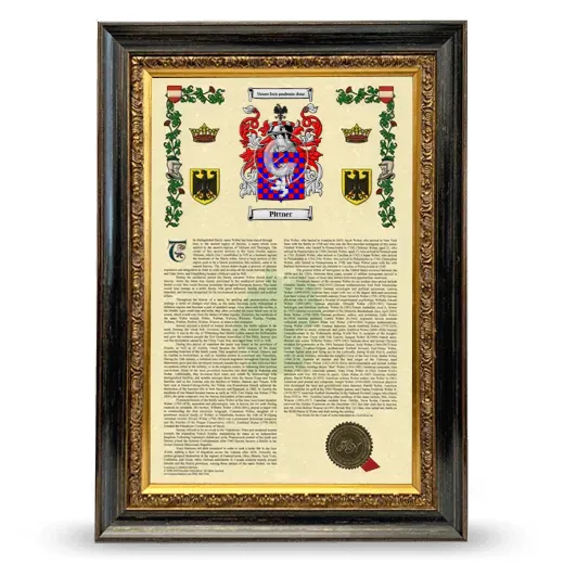 Pittner Armorial History Framed - Heirloom