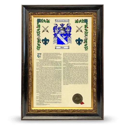 Praz Armorial History Framed - Heirloom