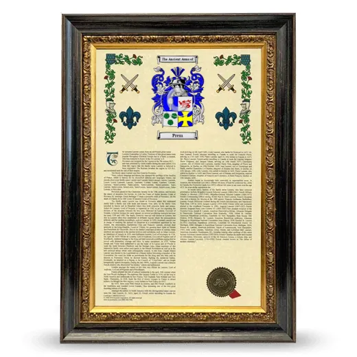 Prem Armorial History Framed - Heirloom