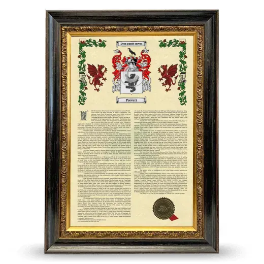 Prevatt Armorial History Framed - Heirloom