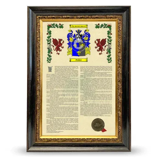 Probot Armorial History Framed - Heirloom