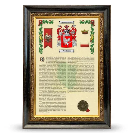 Prochazka Armorial History Framed - Heirloom