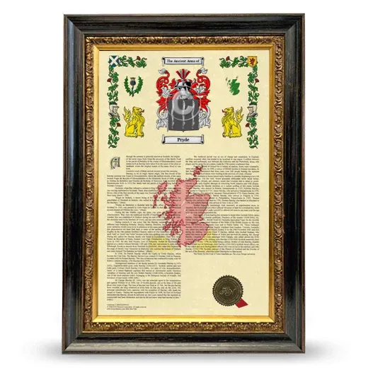 Pryde Armorial History Framed - Heirloom