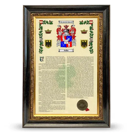 Pufka Armorial History Framed - Heirloom