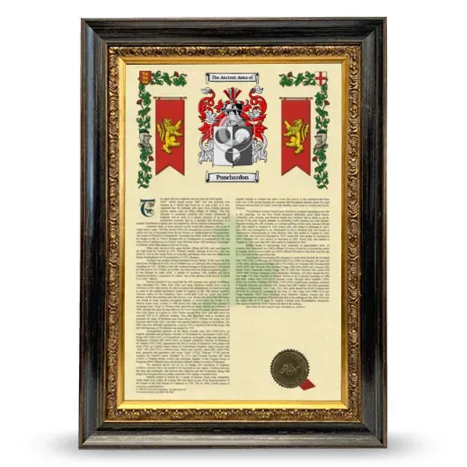 Punchardon Armorial History Framed - Heirloom