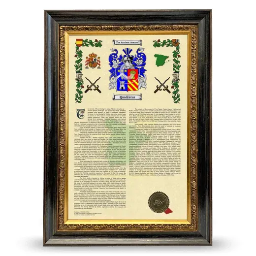 Quadratus Armorial History Framed - Heirloom