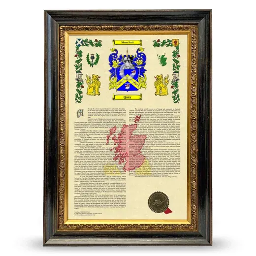 Quay Armorial History Framed - Heirloom