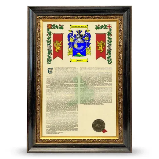 Querrie Armorial History Framed - Heirloom