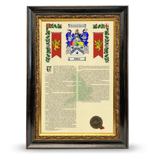 Rabine Armorial History Framed - Heirloom