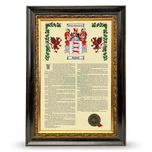 Ragland Armorial History Framed - Heirloom