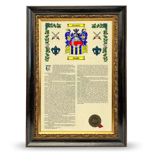 Randin Armorial History Framed - Heirloom