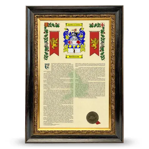 Rathbourne Armorial History Framed - Heirloom
