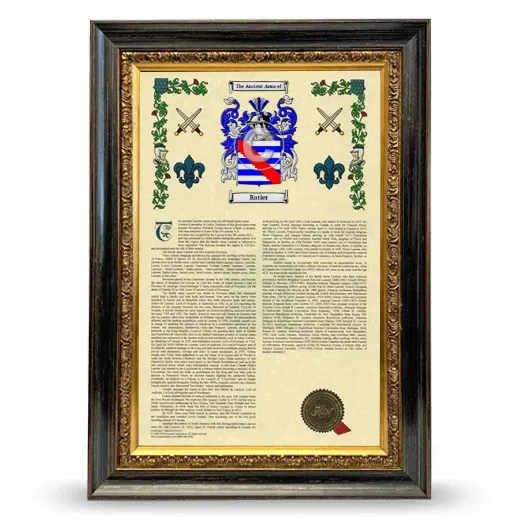 Ratier Armorial History Framed - Heirloom