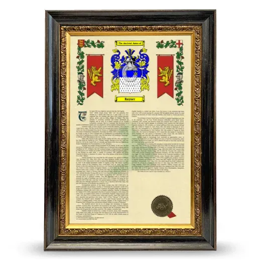 Rayner Armorial History Framed - Heirloom