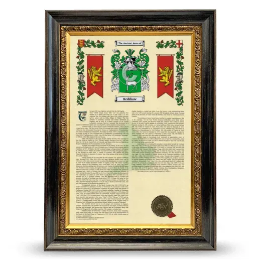 Redshaw Armorial History Framed - Heirloom