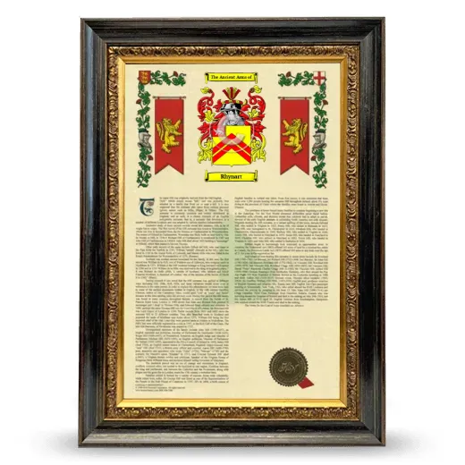 Rhynart Armorial History Framed - Heirloom