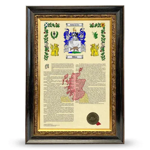 Ribon Armorial History Framed - Heirloom