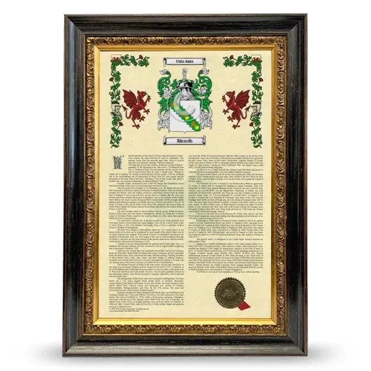 Ricards Armorial History Framed - Heirloom