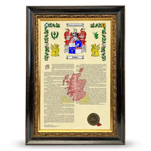 Richee Armorial History Framed - Heirloom
