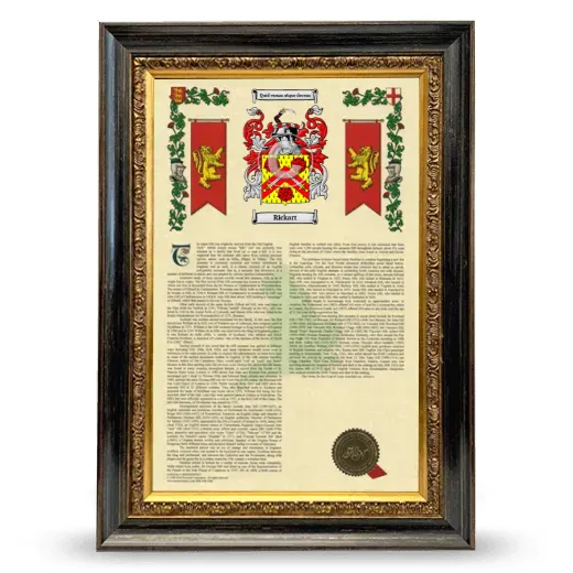 Rickart Armorial History Framed - Heirloom