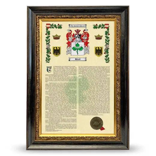 Ritzel Armorial History Framed - Heirloom