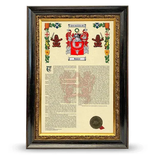 Roasse Armorial History Framed - Heirloom