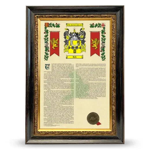 Rols Armorial History Framed - Heirloom