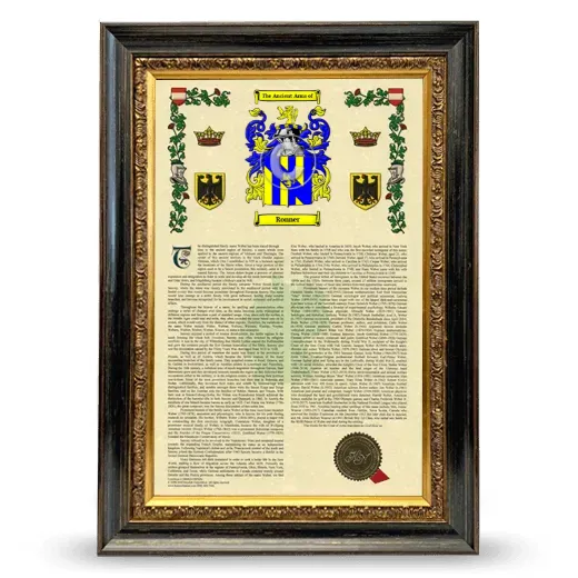Ronner Armorial History Framed - Heirloom