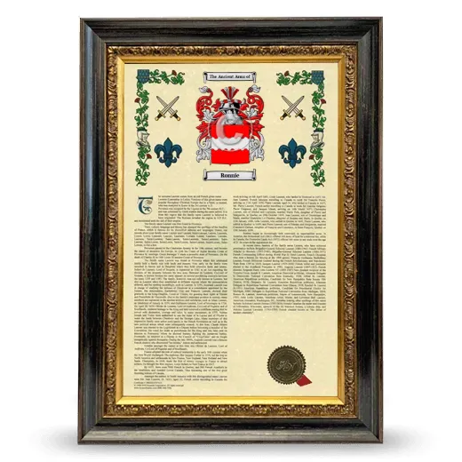 Ronnie Armorial History Framed - Heirloom