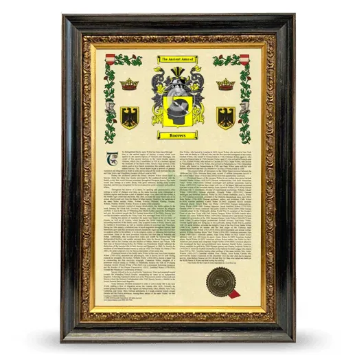 Roovers Armorial History Framed - Heirloom