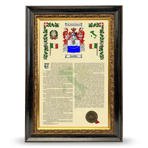 Rosellini Armorial History Framed - Heirloom