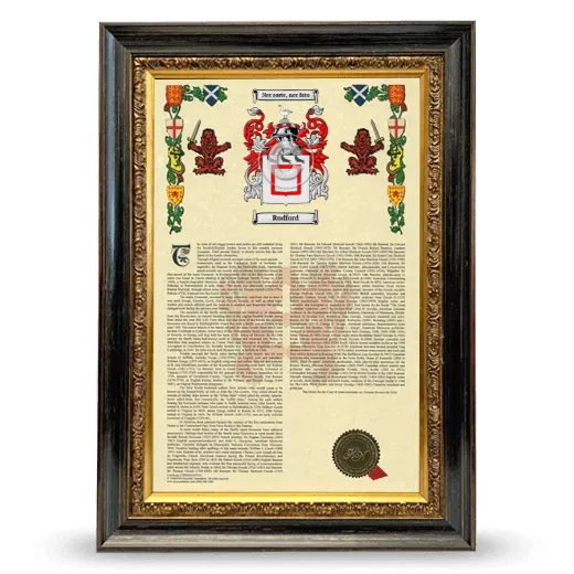 Rudford Armorial History Framed - Heirloom