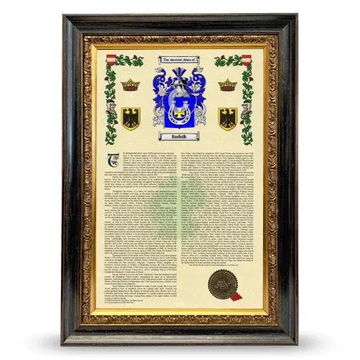 Rudnik Armorial History Framed - Heirloom